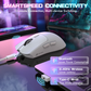 ATTACK SHARK X1 Wireless Gaming Mouse with Touchpad RGB Charging Dock, 53g Ultra-Light, 40K DPI PAW3395PRO Sensor, & 100M Omron Switches, White