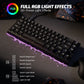 ATTACK SHARK X68 HE Magnetic Switch Gaming Keyboard, 66 Keys Compact Layout, 8000Hz Polling Rate, 0.01mm Rapid Trigger, Tri-Mode RGB, Black | X68 HE