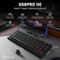 ATTACK SHARK X68 PRO HE Wireless Magnetic Gaming Keyboard, 60% Ultra-Compact Tri-Mode, 8KHz Polling, & 0.01mm Rapid Trigger, Black Contour Line