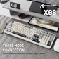 ATTACK SHARK X98 Wireless Mechanical Keyboard – 102-Key Full-Size Layout, Gasket-Mount, Tri-mode, Pre-Lubed Strawberry Switches, White