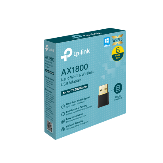 TP-Link Archer TX20U Nano AX1800 Dual Band Wi-Fi 6 Wireless USB Adapter USB Adapter