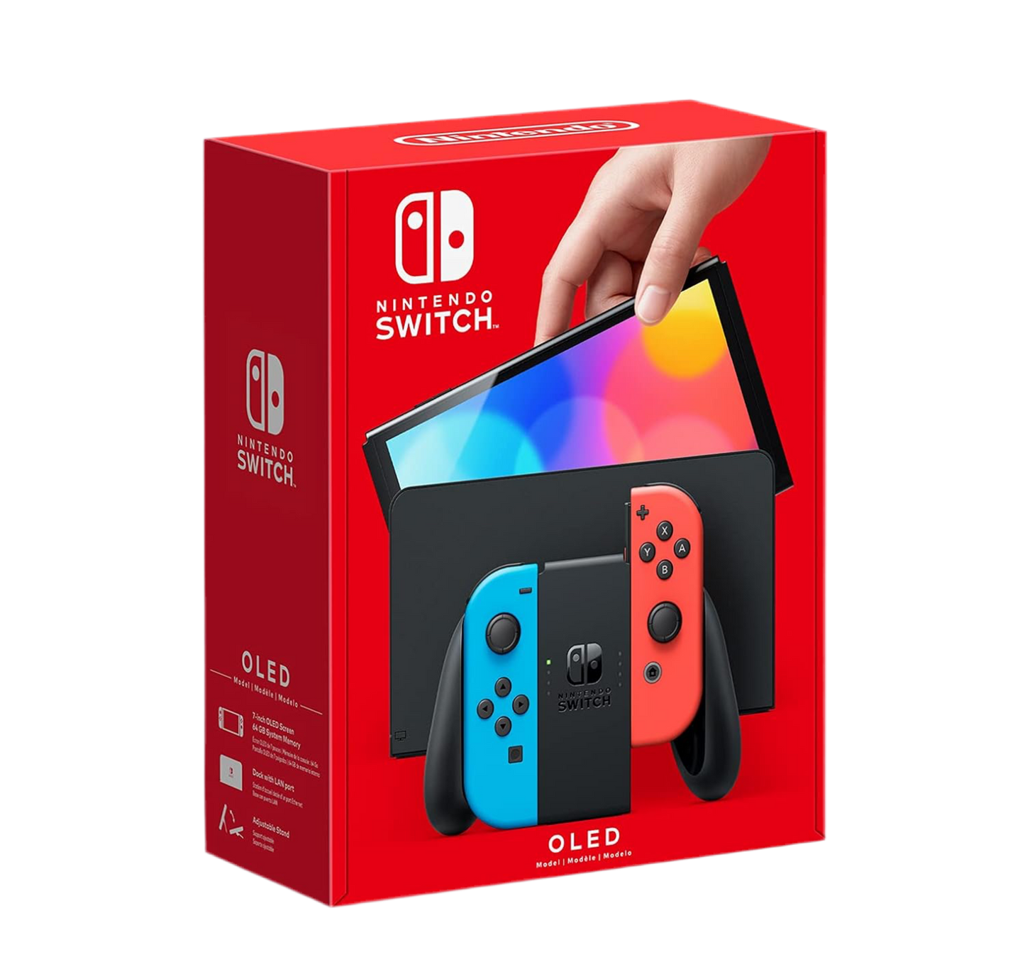 Nintendo Switch – OLED Model w/ Neon Red & Neon Blue Joy-Con