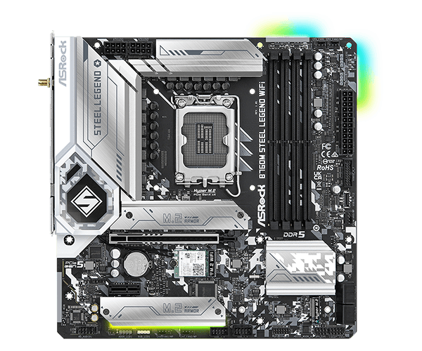 ASRock B760M Steel Legend WiFi LGA 1700 DDR5 Micro ATX Motherboard