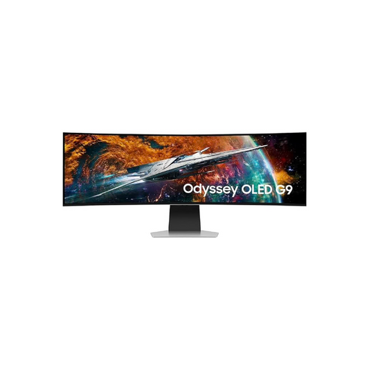 SAMSUNG 49" Odyssey OLED G9 (G95SC) Series Curved Smart Gaming Monitor, 240Hz, 0.03ms, G-Sync Compatible, Dual QHD, Neo Quantum Processor Pro, LS49CG954SNXZA, 2023