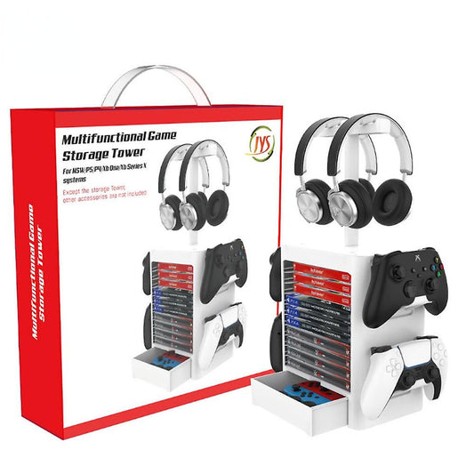 Controller Headset Stand Game Cd Storage Tower For Switch Ps5 Ps4 Xbox Series X