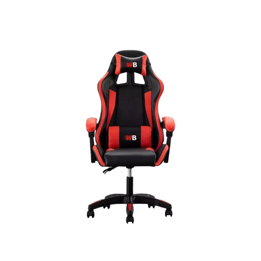 WB Gaming Chair With Arm Rest Faux Leather Black/Red