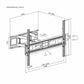 SH 740P Full Motion LED & Curved TV Wall Bracket – Swivel & Tilt Mount for 37"–80" TVs | VESA 600×400 | 40kg Capacity