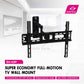 SH 43P Super Economy Full-Motion TV Wall Mount – Adjustable Swivel & Tilt Bracket for 14"–55" TVs | VESA 400×400 | 40kg Capacity