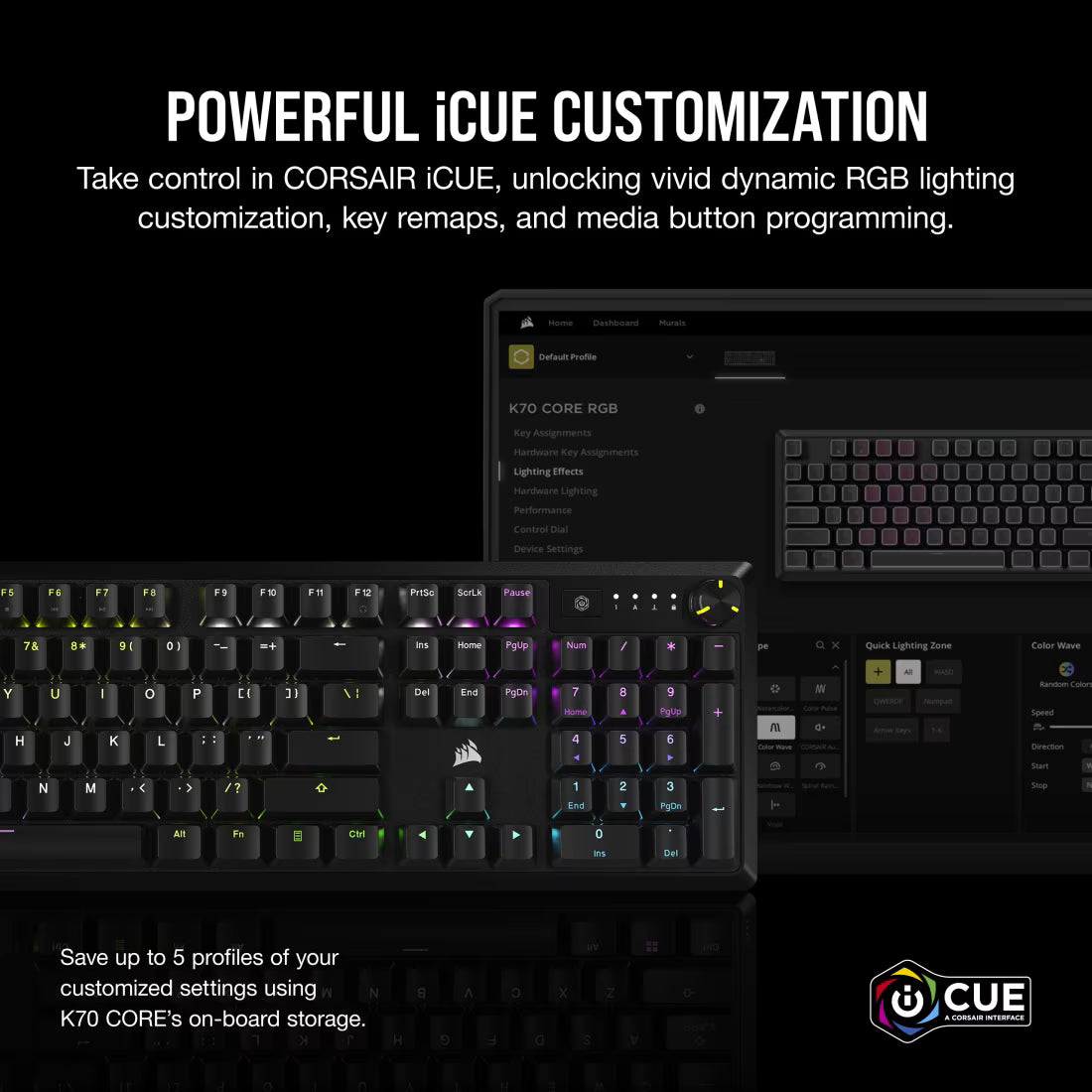 CORSAIR K70 CORE RGB Mechanical Gaming Keyboard — Black