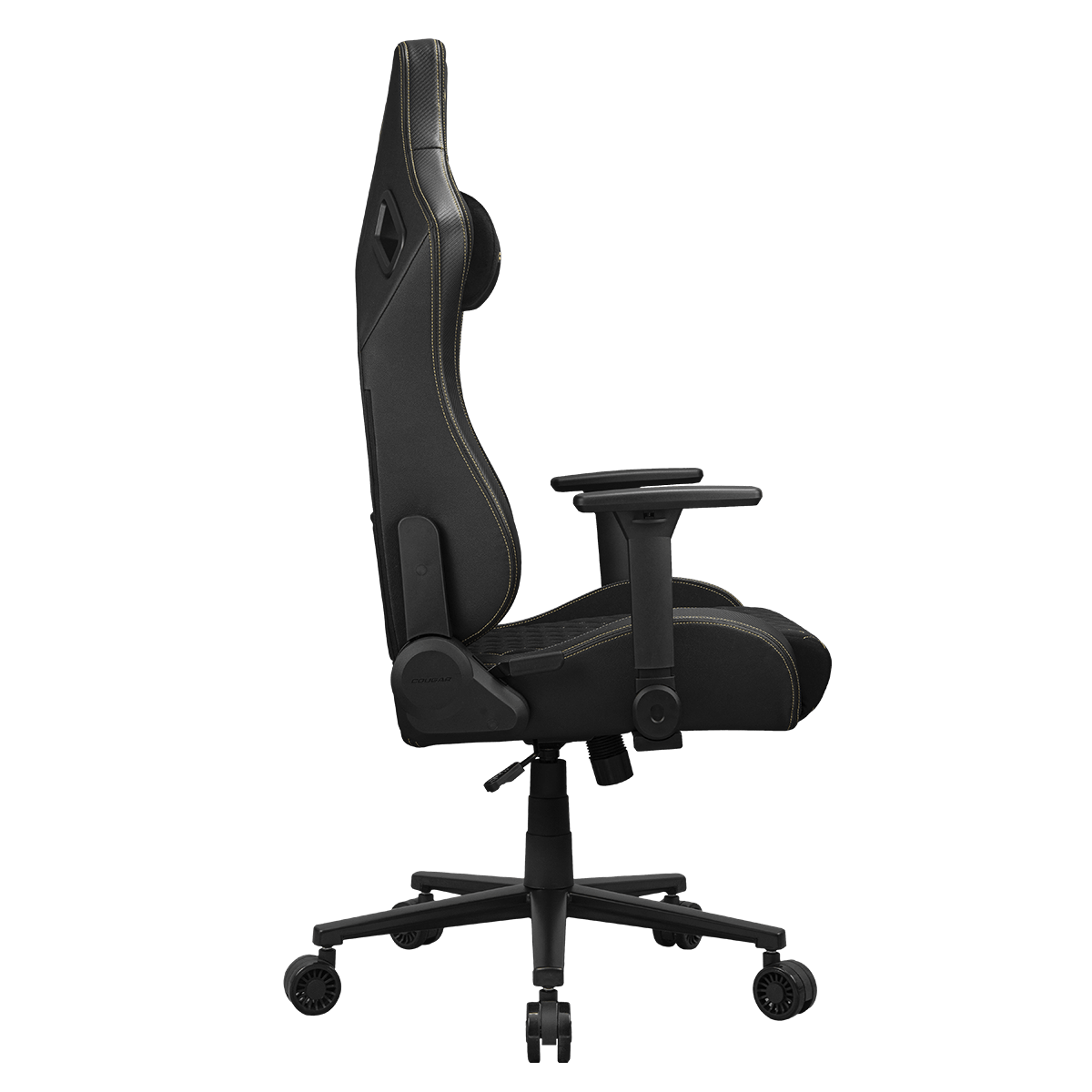 COUGAR Defensor Gold F Gaming Chair – PushBack Recline, 4D Folding Armrests, Hyper-Dura Leatherette, Ergonomic Design