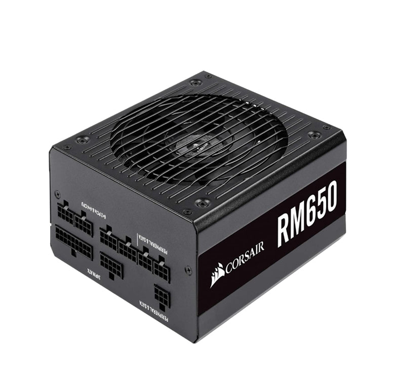 CORSAIR RM650 (2021), RM SERIES, 650 WATT 80 PLUS GOLD FULLY MODULAR ATX POWER SUPPLY (DUAL EPS12V CONNECTORS, LOW-NOISE OPERATION, ZERO RPM FAN MODE, 105°C CAPACITORS, MODERN STANDBY) BLACK