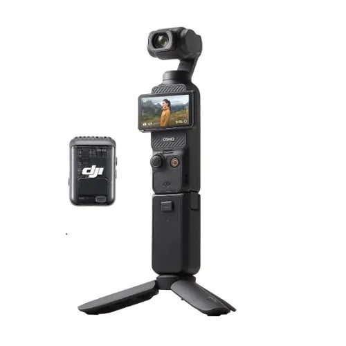 DJI Osmo Pocket 3 Creator Combo, Vlogging Camera with 1'' CMOS, 4K/120fps Video, 3-Axis Stabilization, Face/Object Tracking, Fast Focusing, Mic Included for Clear Sound, Digital Camera for Photography