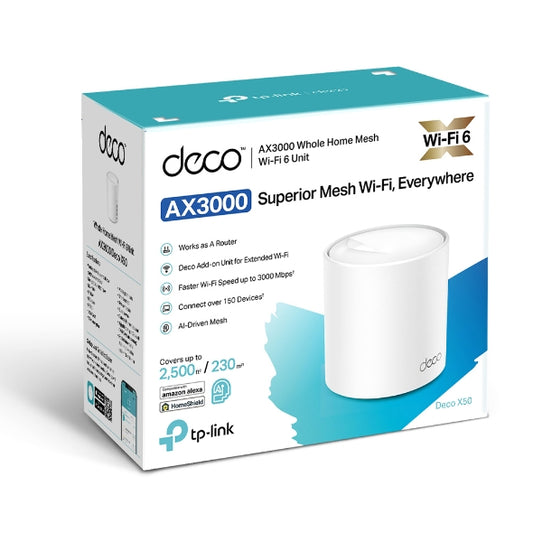 TP-Link Deco X50 AX3000 Whole Home Mesh WiFi 6 Unit (1-Pack) Games Corner 