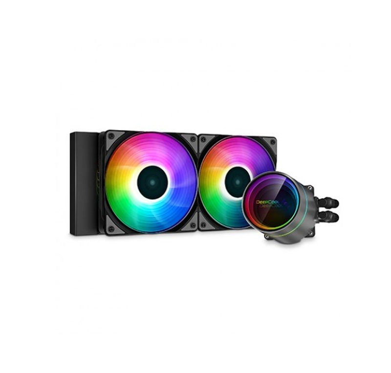 DEEPCOOL GAMERSTORM CASTLE 240EX A-RGB, 2X CF120 A-RGB PWM FANS, AIO C ...