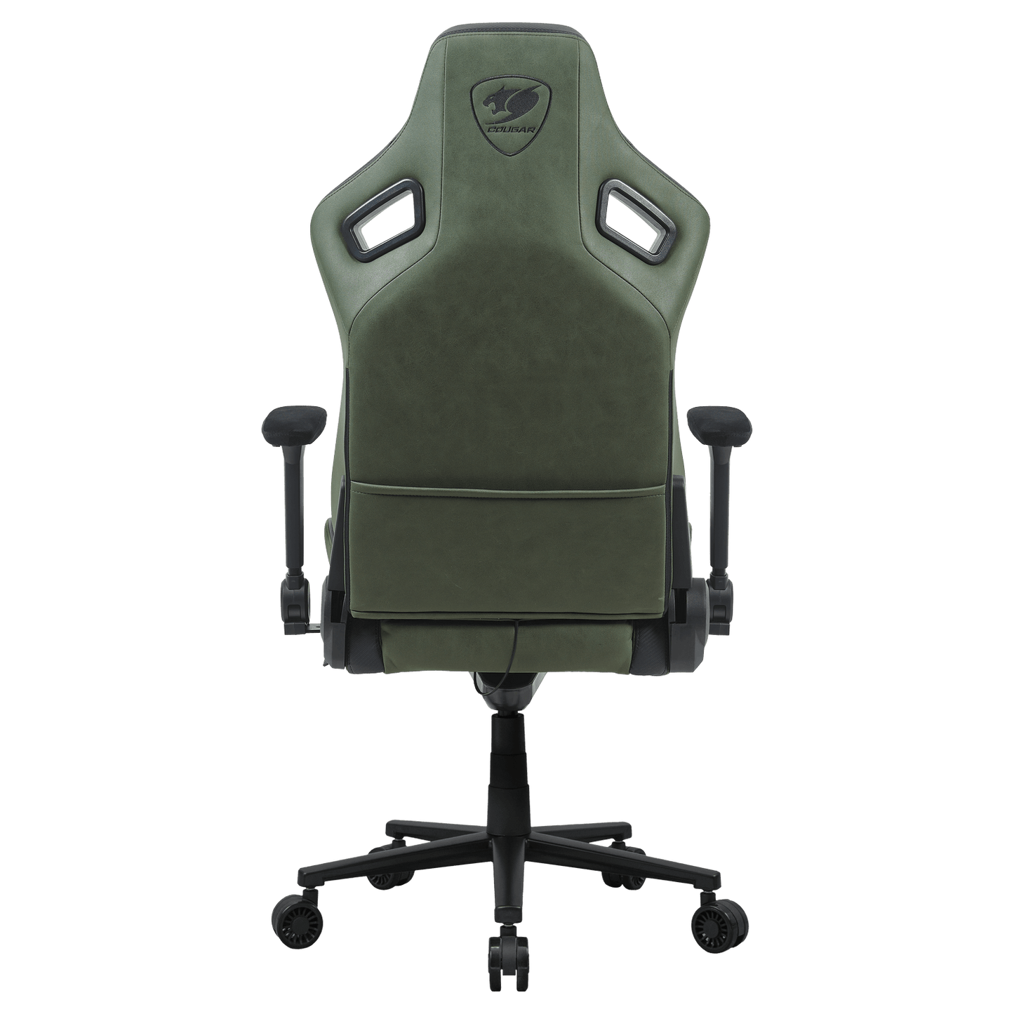 COUGAR Defensor S Gaming Chair Army Green F – PushBack Lumbar Support, 4D Folding Armrests, Magnetic Memory Foam Neck Pillow
