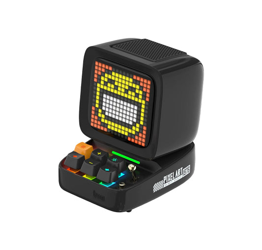DIVOOM DITOO-PRO RETRO PIXEL ART GAME BLUETOOTH SPEAKER WITH 16X16 LED APP CONTROLLED FRONT SCREEN (BLACK)