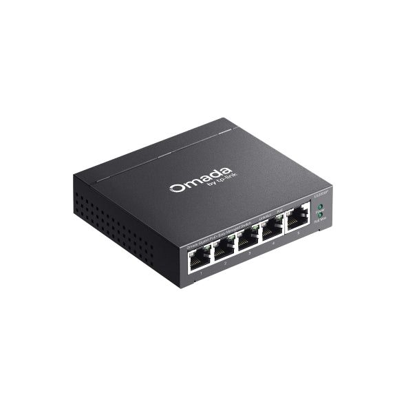 TP-Link Omada ES205GP 5-Port Gigabit Easy Managed Switch With 4 PoE+s 65W Budget Metal Housing Plug & Play Auto Recovery Isolation VLAN IGMP Snooping Central Cloud Management