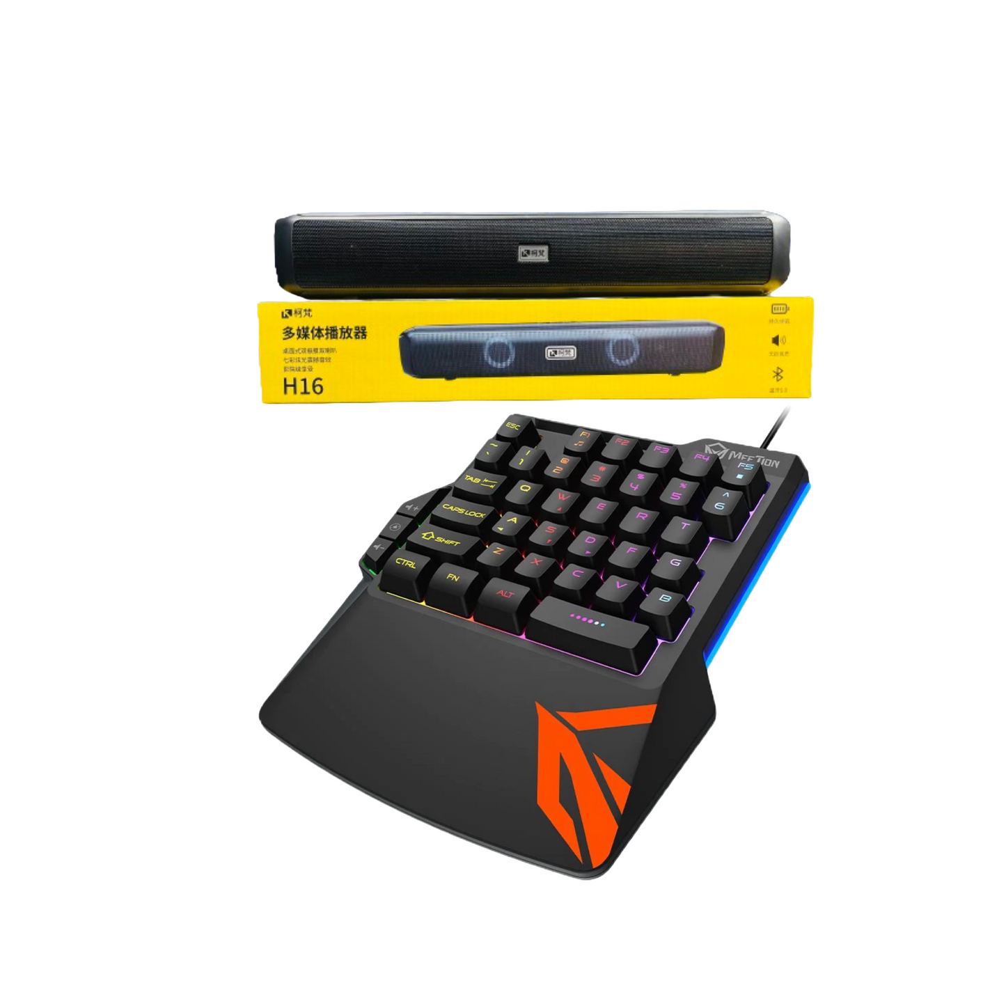 Left One-Handed Gaming Keyboard &sound bar bundle offer