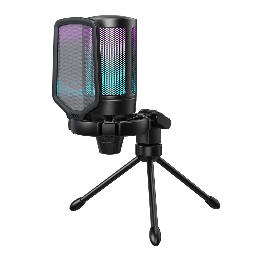 FIFINE AmpliGame A6V USB Condenser Microphone with RGB