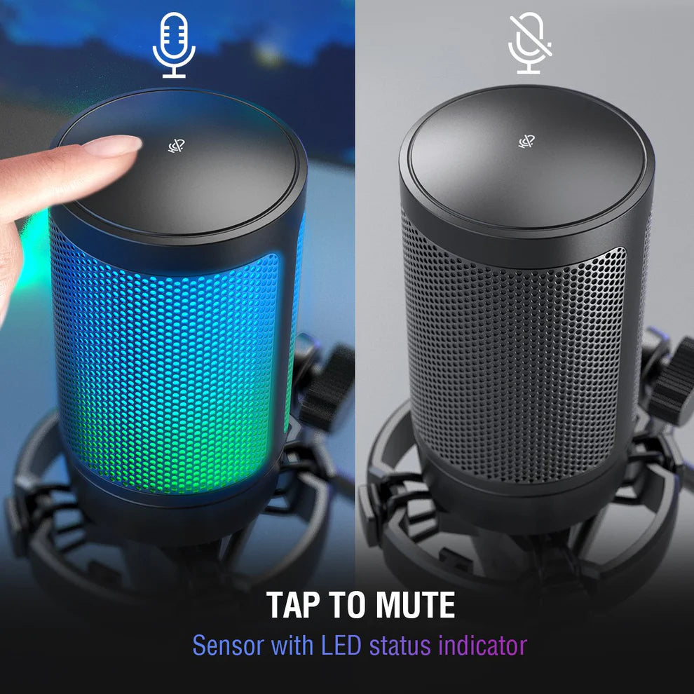 FIFINE AmpliGame A6V USB Condenser Microphone with RGB