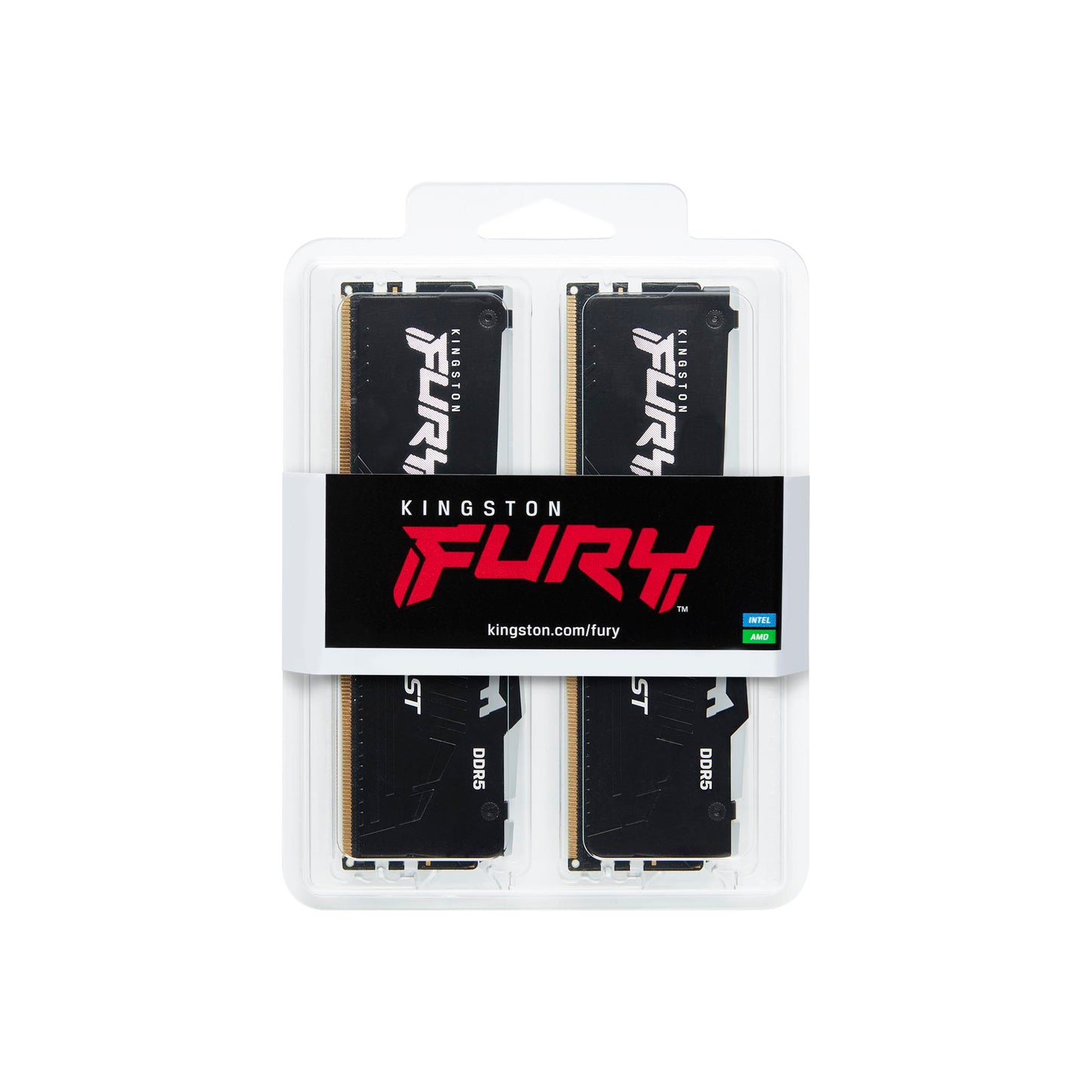 Kingston FURY Beast RGB 64GB (2x32GB) CL30-36-36 1.4V, DDR5 6000MT/s Memory DIMM-Black, KF560C30BBAK2-64