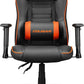 Cougar Fusion S Ergonomic Gaming Chair, PVC Faux Leathe - Orange Black