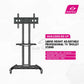 AVA1500 60 1P Large Height Adjustable Professional TV Trolley Stand – Mobile Cart for 32"–75" TVs | VESA 600×400 | 46kg Capacity