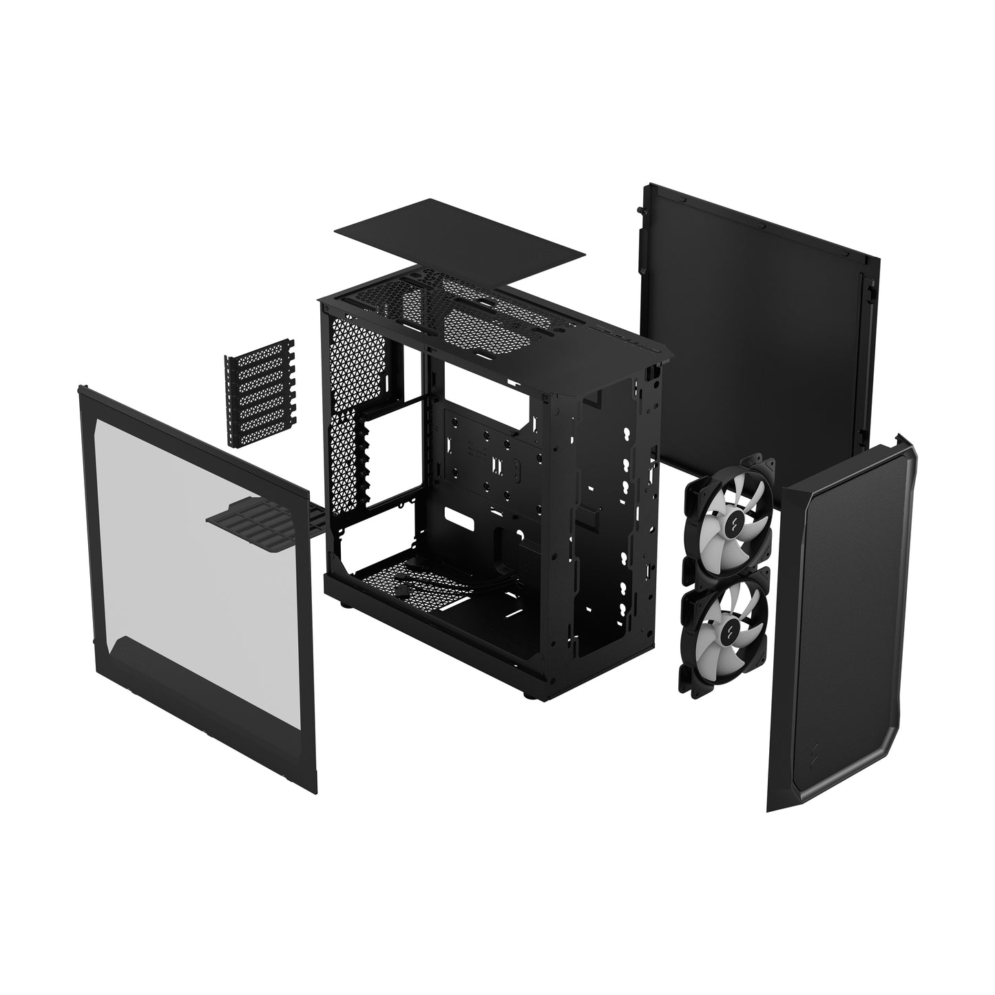 Fractal Design Focus 2 RGB Black TG Clear Tint, mid tower,Tempered Glass-GC