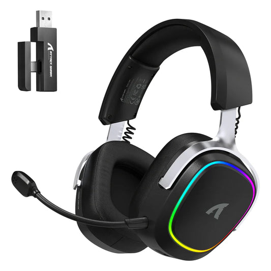 ATTACK SHARK G800 Wireless Black Gaming HEADSET Tri-Mode  (2.4G/BT/Wired) Games Corner 