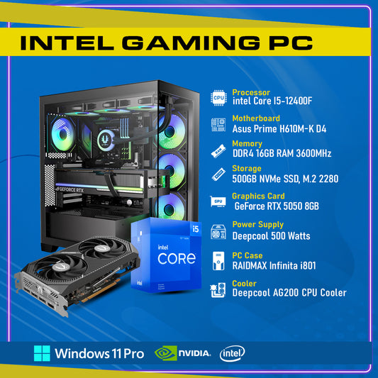 Ready To Build RTX 5050 8GB, intel Core i5-12th Gen,GC-P265