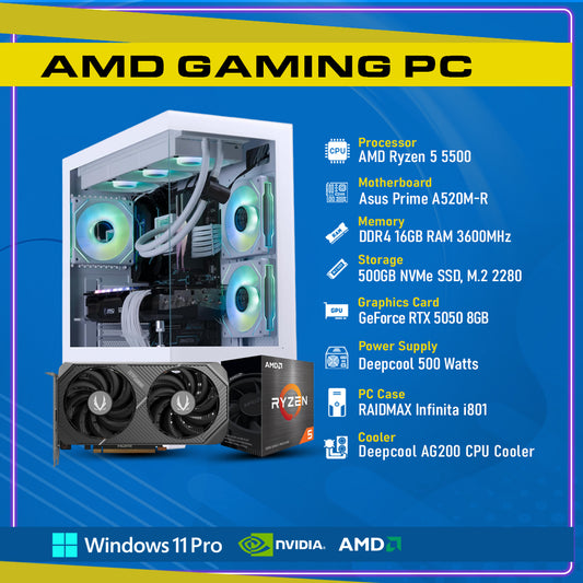 Ready To Build RTX 5050 8GB, AMD Ryzen 5000 Series,GC-P266