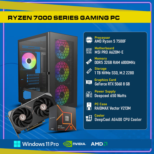 Ready To Build RTX 5060 8GB, AMD Ryzen 7000 Series,GC-P269