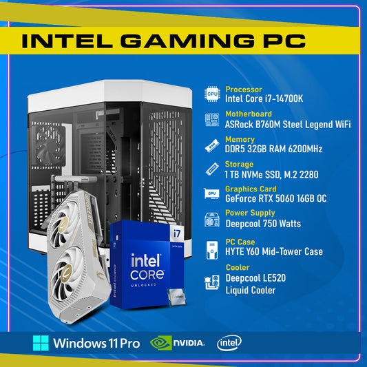 Mid-Range Gaming PC Nvidia RTX 5060 Ti 16GB OC, intel Core i7-14th Gen, GC-P273