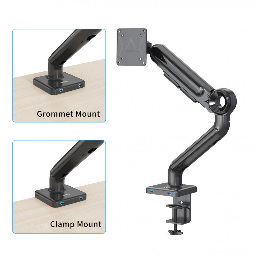 Devo Gaming Monitor Arm - 1 Monitor v2 - Black