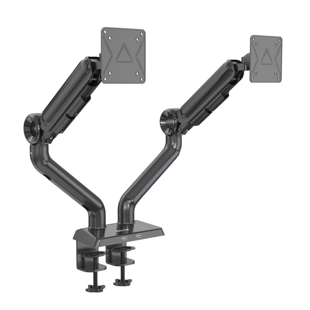 Devo Gaming Monitor Arm - 2 Monitors v2 - Black