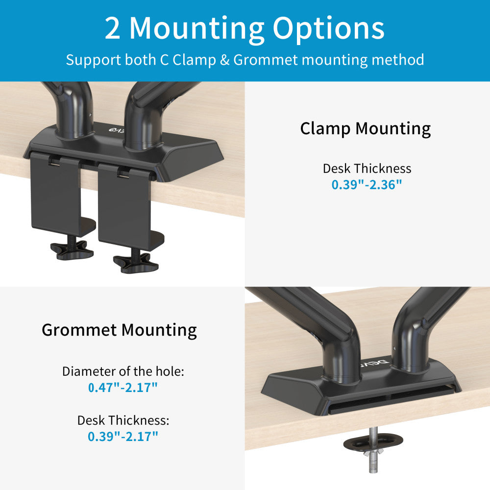 Devo Gaming Monitor Arm Flexi Pro 2-Black
