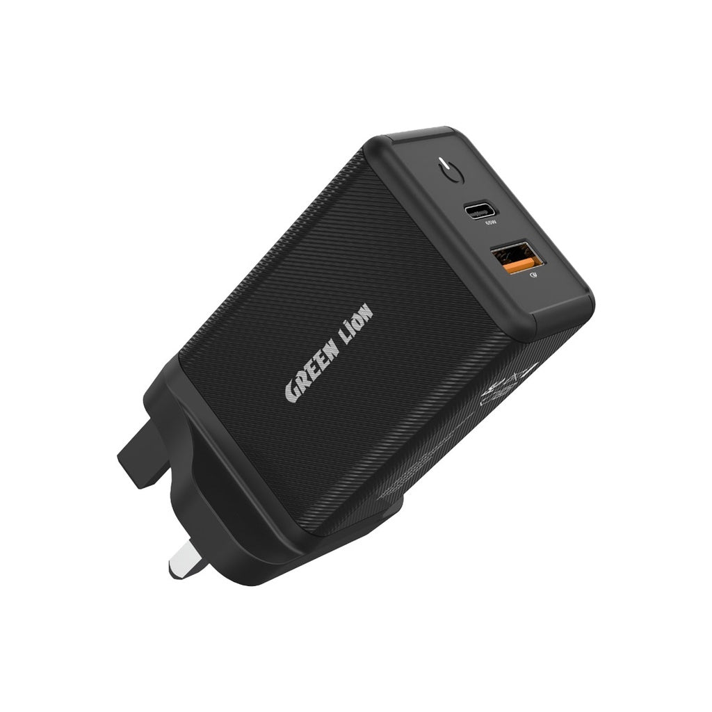 Green Lion Car Charger QC+PD+PD 50W - Black,GN65WGANCTLBK