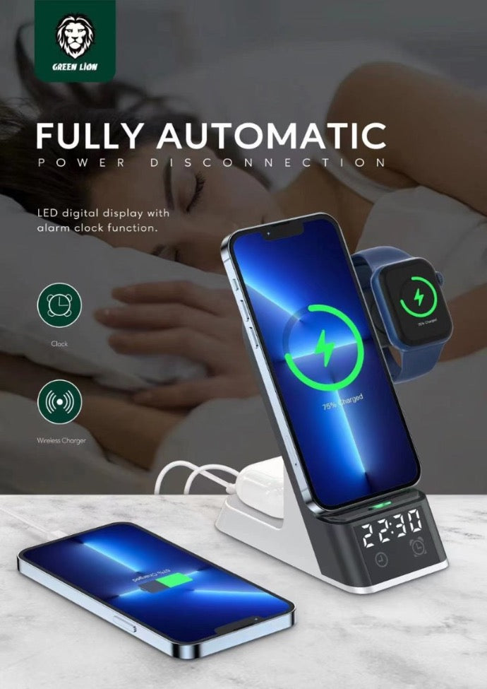 Green Lion 6 in 1 Wireless Charger 15W Material ABS + PC Universal, GN61N1WFCBK