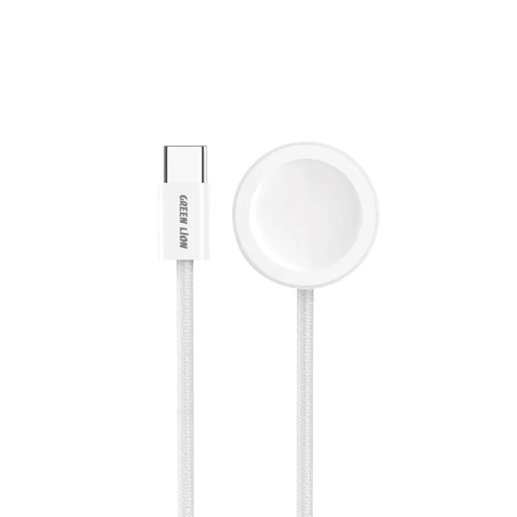 Green Lion iWatch Charger USB-C To Wireless Charger - White ,  GNIWATCHUCWH