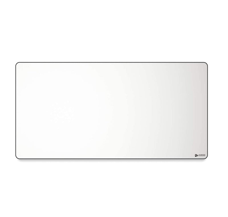 Glorious XXL Extended Gaming Mouse Mat/Pad - Large, Wide (XXL Extended) White Cloth Mousepad, Stitched Edges | 45.72 x 91.44cm (GW-XXL)