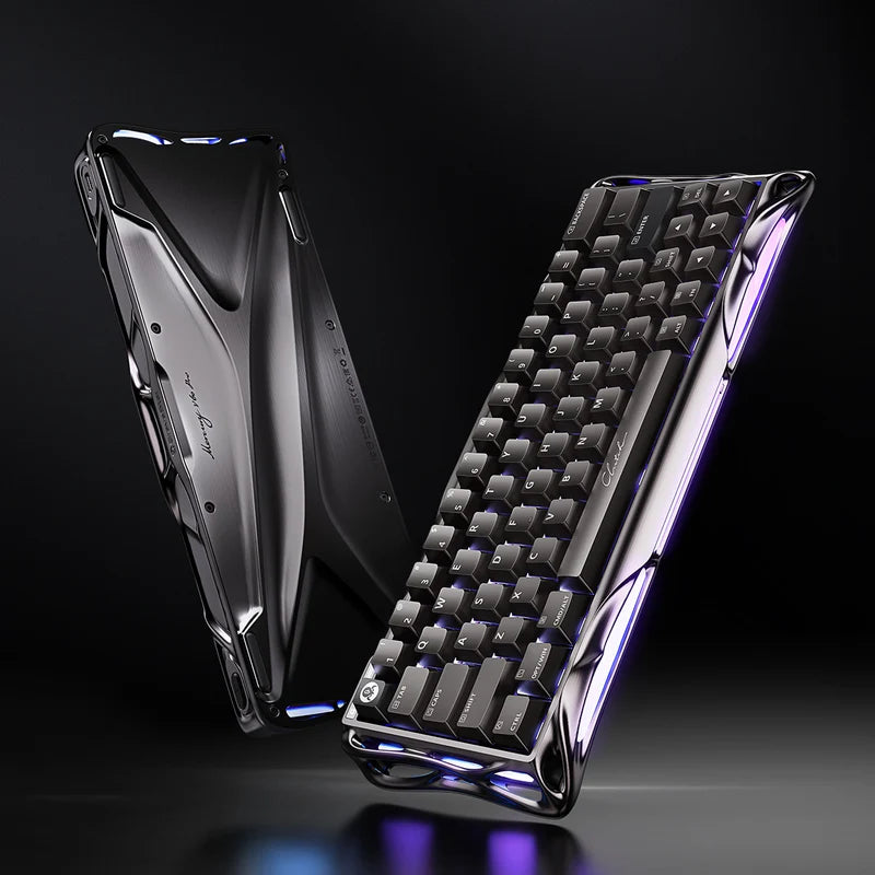 GravaStar Mercury V60 Pro Deluxe Edition, Aluminum Magnetic Gaming Keyboard 8kHz Polling & Dual Keycap Gift Set, GunMetal | V60 Pro Deluxe