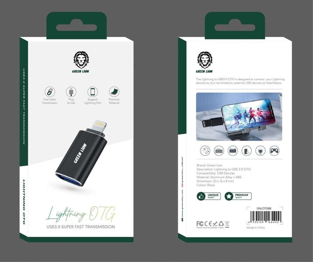OTG Adaptor Compatible with IOS, GNLOTGBK