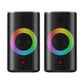 Havit SK212SE RGB 2.0 Stereo Electronic Sports Gaming Wired Speakers, Black + Ochre | HVSPK-SK212SE-BO