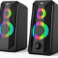 Havit SK202 RGB 2.0 Stereo Electronic Sports Gaming Wired Speakers, Black | HVSPK-SK202-BK
