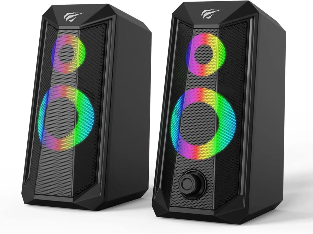 Havit SK202 RGB 2.0 Stereo Electronic Sports Gaming Wired Speakers, Black | HVSPK-SK202-BK