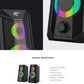Havit SK202 RGB 2.0 Stereo Electronic Sports Gaming Wired Speakers, Black | HVSPK-SK202-BK