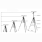 Adjustable Aluminum Tripod Stand 50–280 cm for Camera & Phone with Light, Tripod Stand