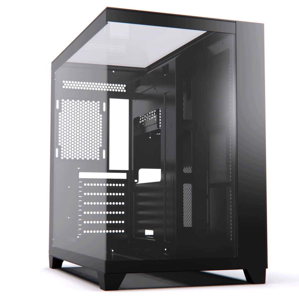 Acegeek Horizon Black Type C ATX Case, 7x RGB 120mm Fans, Dual Side Tempered Glass, 3x HDD Slots, Motherboard Supports Upto ATX, GPU Max Upto 410mm, Black-GC