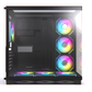 Acegeek Horizon Black Type C ATX Case, 7x RGB 120mm Fans, Dual Side Tempered Glass, 3x HDD Slots, Motherboard Supports Upto ATX, GPU Max Upto 410mm, Black-GC