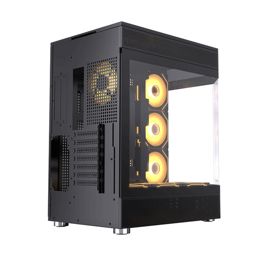 Acegeek icecube Mid-Tower Case with 7x RGB Fans - Black